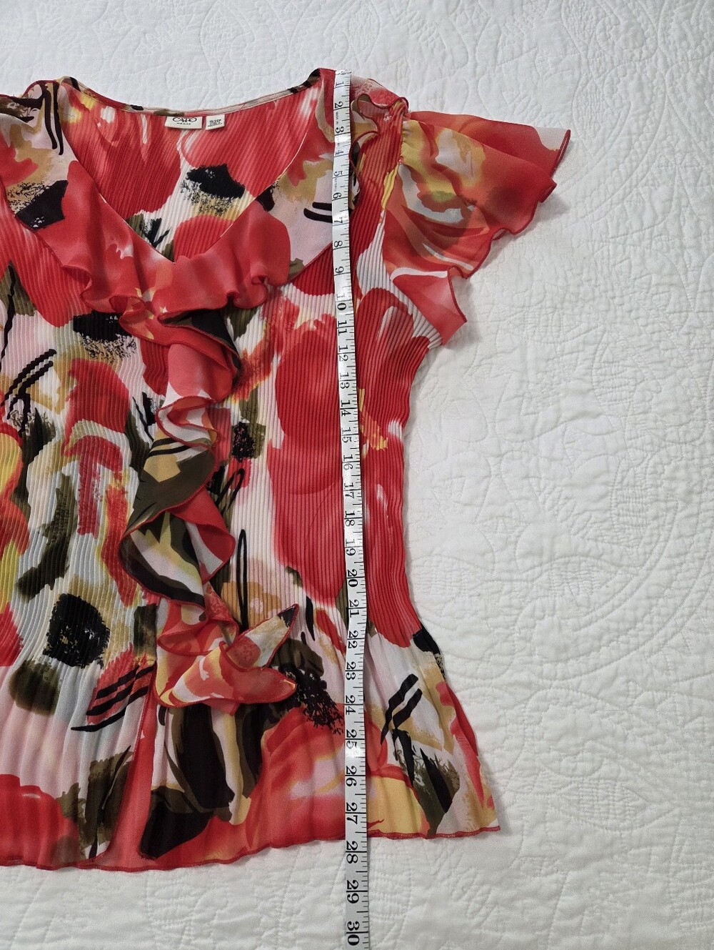 Cato Sheer Ruffled Blouse. - Picture 7 of 8